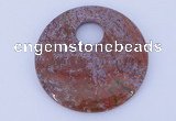 NGP628 5pcs 6*50mm agate gemstone donut pendants