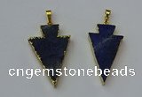 NGP6325 20*40mm - 25*45mm arrowhead lapis lazuli pendants