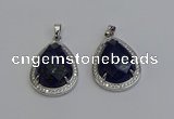NGP6344 25*30mm teardrop lapis lazuli pendants wholesale