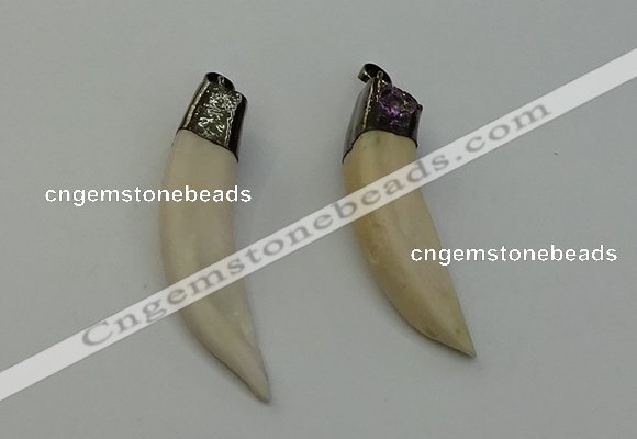 NGP6490 14*55mm - 12*60mm horn wolf tooth pendants wholesale