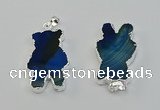 NGP6655 22*38mm Animal or V-shaped agate gemstone pendants