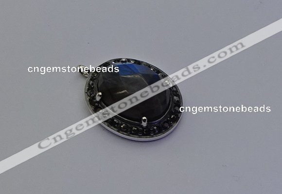 NGP6875 20*25mm oval labradorite gemstone pendants wholesle