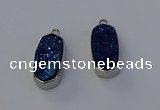 NGP6900 10*22mm - 12*25mm freeform plated druzy quartz pendants