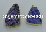 NGP8565 28*45mm - 35*50mm freeform druzy agate pendants wholesale