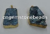 NGP8568 28*45mm - 35*50mm freeform druzy agate pendants wholesale