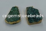 NGP8569 28*45mm - 35*50mm freeform druzy agate pendants wholesale