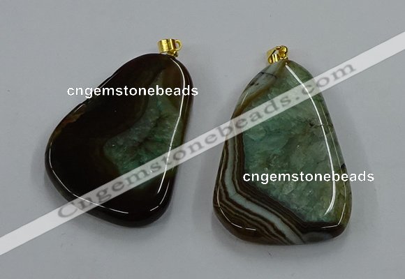 NGP8640 30*45mm - 35*50mm freeform druzy agate pendants wholesale
