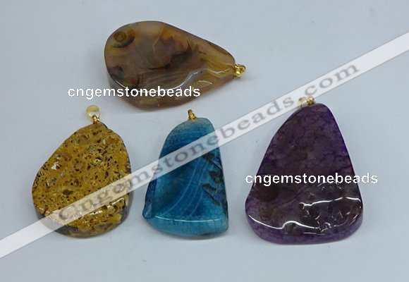 NGP8712 25*40mm – 35*50mm freeform agate pendants wholesale