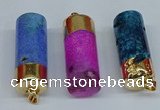 NGP8770 18*40mm tube agate gemstone pendants wholesale