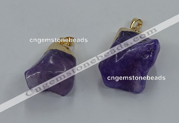 NGP8846 20*25mm - 30*40mm nuggets agate gemstone pendants