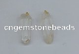 NGP8898 12*40mm - 14*42mm sticks white crystal pendants wholesale