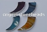 NGP9508 22*60mm - 25*65mm horn agate gemstone pendants wholesale