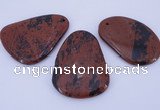 NGP957 5PCS 35-45mm*50-65mm freeform mahogany obsidian gemstone pendants