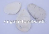 NGP960 5PCS 35-45mm*50-65mm freeform white howlite turquoise pendants