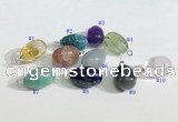 NGP9703 9*15mm teardrop  mixed gemstone pendants wholesale