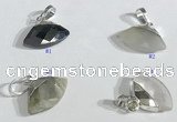 NGP9717 11*16mm fan-shaped  mixed gemstone pendants wholesale