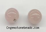 NGP9843 20mm round rose quartz gemstone pendants