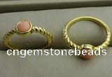NGR1049 4mm coin synthetic coral rings wholesale