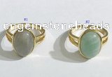 NGR1122 12*15mm oval mixed gemstone rings wholesale