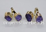 NGR195 10*14mm - 15*20mm oval druzy agate gemstone rings