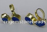NGR200 10*14mm - 15*20mm oval druzy agate gemstone rings