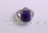 NGR3034 925 sterling silver with 10*14mm oval charoite rings