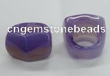 NGR41 20*30*35mm faceted freeform agate gemstone rings