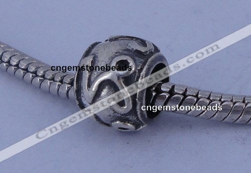 SEP25 5PCS 8*9mm drum no troll sterling silver European beads