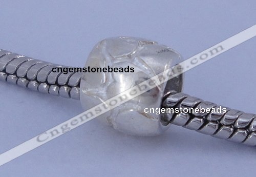 SEP48 5PCS 7.5*8.5mm drum no troll sterling silver European beads