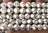 CAA6182 15 inches 10mm faceted round electroplated Tibetan Agate beads