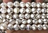 CAA6182 15 inches 10mm faceted round electroplated Tibetan Agate beads