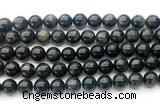 CAE323 15.5 inches 10mm round astrophyllite gemstone beads