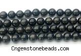 CAE324 15.5 inches 12mm round astrophyllite gemstone beads