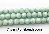 CAS305 15.5 inches 14mm round snowflake angelite gemstone beads