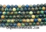 CAZ17 15.5 inches 8mm round azurite gemstone beads