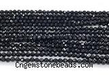 CON120 15.5 inches 2mm faceted round black onyx gemstone beads