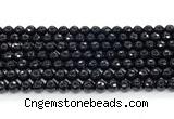 CON124 15.5 inches 6mm faceted round black onyx gemstone beads