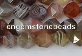 CAA1007 15.5 inches 6mm faceted nuggets botswana agate beads