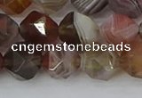 CAA1009 15.5 inches 10mm faceted nuggets botswana agate beads