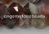 CAA1010 15.5 inches 12mm faceted nuggets botswana agate beads