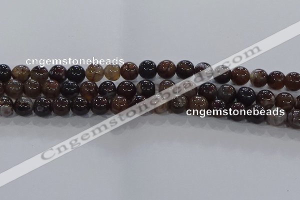 CAA1038 15.5 inches 10mm round dragon veins agate beads wholesale