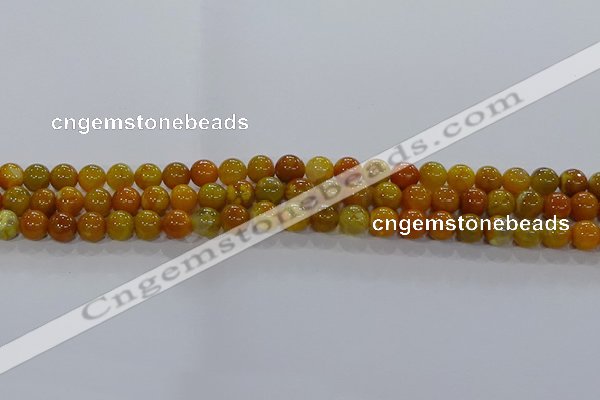 CAA1041 15.5 inches 6mm round dragon veins agate beads wholesale
