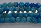 CAA1055 15.5 inches 4mm round dragon veins agate beads wholesale