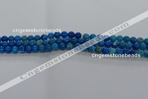 CAA1056 15.5 inches 6mm round dragon veins agate beads wholesale