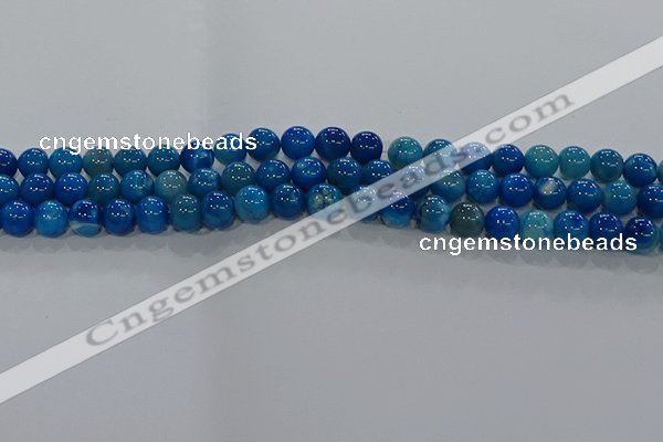 CAA1057 15.5 inches 8mm round dragon veins agate beads wholesale