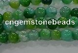 CAA1065 15.5 inches 4mm round dragon veins agate beads wholesale