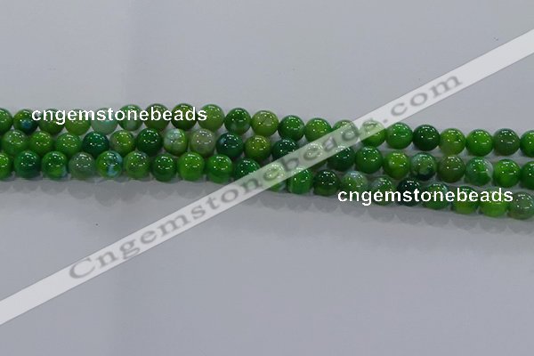 CAA1067 15.5 inches 8mm round dragon veins agate beads wholesale