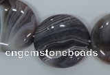 CAA107 15.5 inches 30mm coin botswana agate gemstone beads