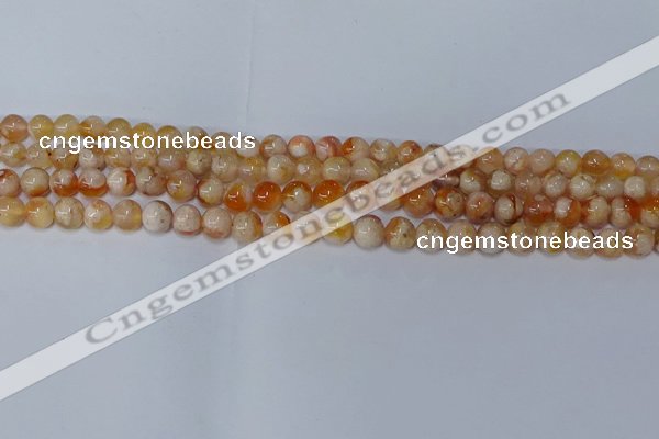 CAA1071 15.5 inches 6mm round sakura agate gemstone beads