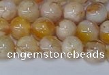 CAA1072 15.5 inches 8mm round sakura agate gemstone beads